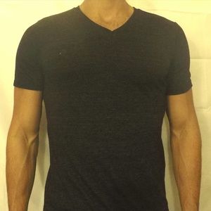 Black V-Neck T-Shirt Med- Fits Small